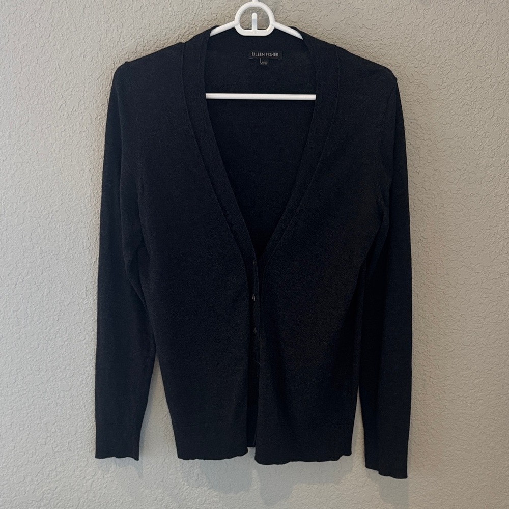 Eileen Fisher Elegant Black Cardigan